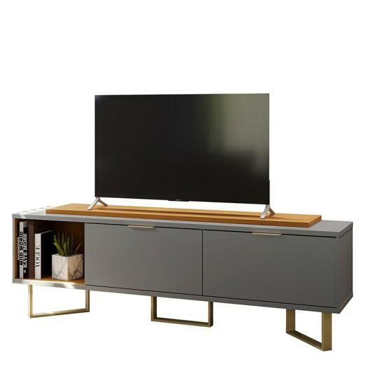 Rack Para TV 65 Polegadas Sagary 1.8 EAX Móveis Cinza/Tauari
