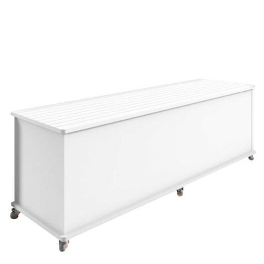 Baú Calçadeira de Cama Quarto 135cm Luca Casa D Branco