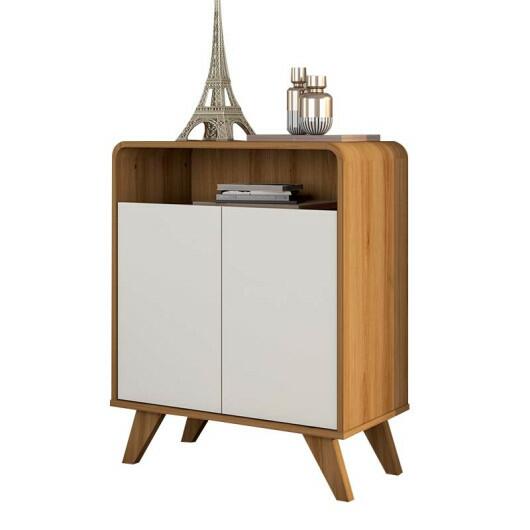 Buffet Balcão 2 Portas Eccos Fabrimoveis Nature/Off White