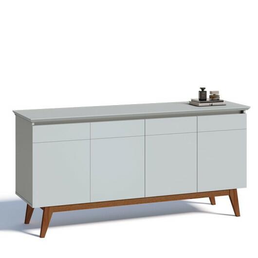 Balcão Buffet 1.65cm Para Sala de Jantar 4 Portas Classic Imcal Branco
