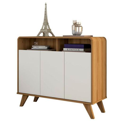 Buffet Balcão 3 Portas Eccos Fabrimoveis Nature/Off White
