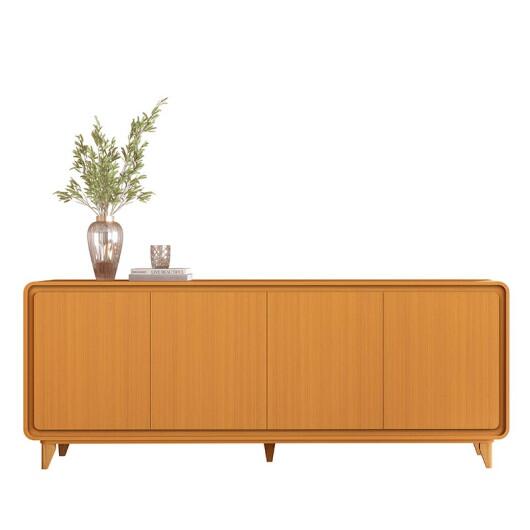 Buffet Sala Jantar 218cm 4 Portas Cantos Arredondado Liv 2.2 EDN Cedro