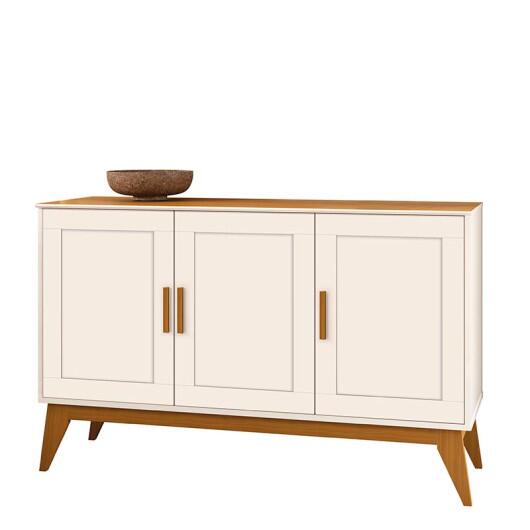Buffet Sala Jantar 130cm Vintage Provençal 3 Portas Sierra 1.3 EDN Off White/Cedro