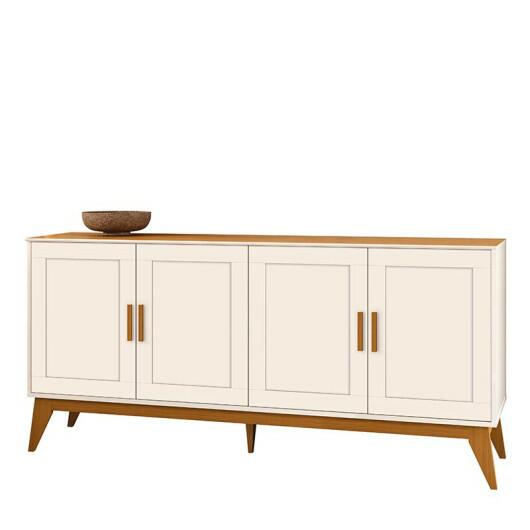 Buffet Sala Jantar 172cm Vintage Provençal 4 Portas Sierra 1.7 EDN Off White/Cedro