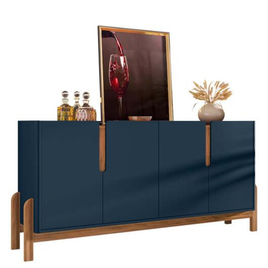 Buffet Balcão Sala de Jantar 4 Portas Lizz 1.7 Casa D Azul/Cedro