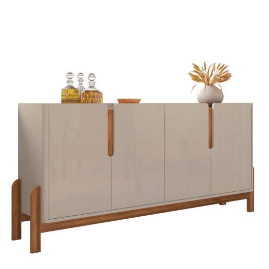 Buffet Balcão Sala de Jantar 4 Portas Lizz 1.7 Casa D Off White/Cedro