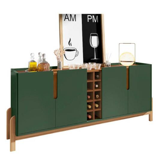 Buffet Balcão Sala de Jantar 4 Portas Adega Lizz 1.9 Casa D Verde/Cedro