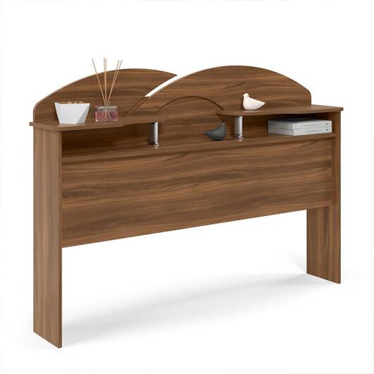 Cabeceira Para Cama Box Casal 1,38 m Podium Gelius Nogueira