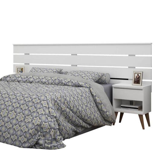 Cabeceira Para Cama Box Casal Qeen ou King Roma Gelius Branco