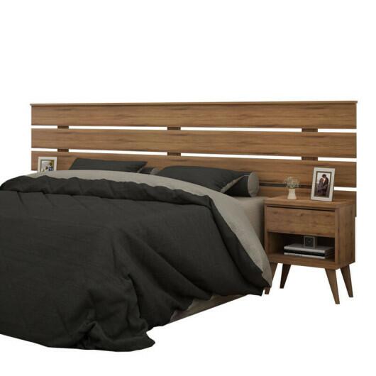 Cabeceira Para Cama Box Casal Qeen ou King Roma Gelius Madeirado