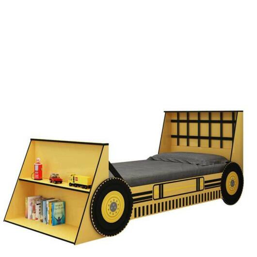 Cama Infantil Solteiro Trator Gelius Amarelo