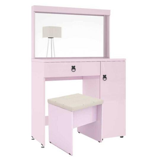 Penteadeira Camarim Lola com Banqueta Mirarack Rosa