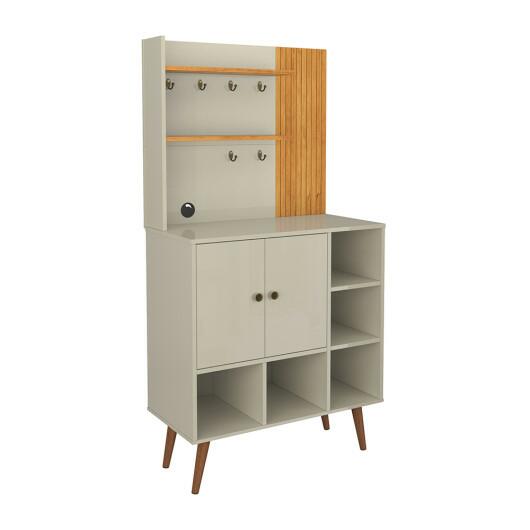 Cantinho do Café Balcão 80cm Aurora Patrimar Off White/Cinamomo