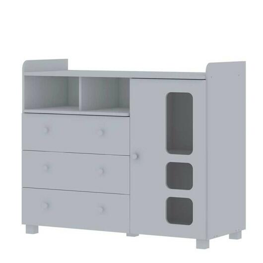 Cômoda Infantil Branca Sol Pés Baby Gelius Branco