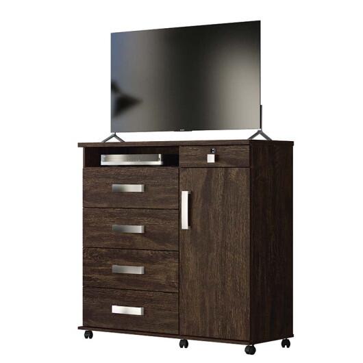 Cômoda Sapateira 4 Gavetas Madri Lukaliam Noce