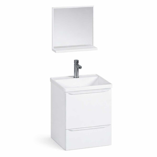 Conjunto para Banheiro em Aço 41x54x41cm Lima 40 com Espelho Cozimax Branco