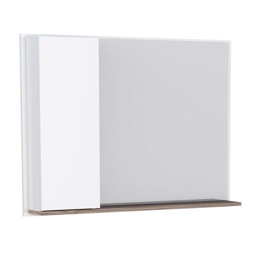 Espelho Para Banheiro Madeira Iara 80 Cozimax Branco/Tamarindo