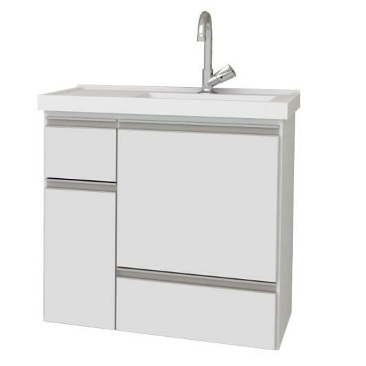 Gabinete Para Banheiro Ibaté 60 Suspenso Cozimax Branco