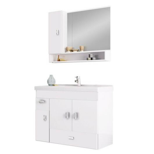 Conjunto Para Banheiro Madeira Orquídea 80 Cozimax Branco
