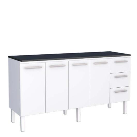 Balcão Cozinha Aço 180 Vênus 3 Gavetas Com Tampo Cozimax Branco
