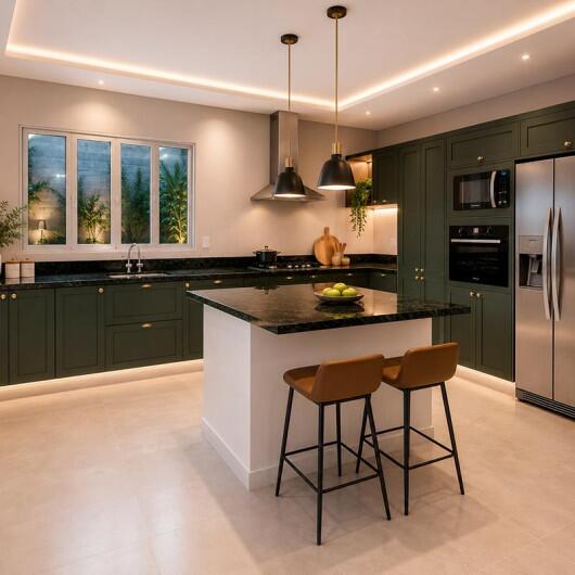 Projeto Cozinha Provence Fendi/Salvia Robel | Ronerio