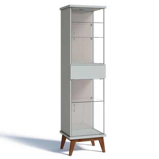 Cristaleira Moderna 1 Gaveta 48x183 Nuance com LED Imcal Branco