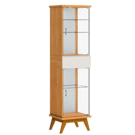 Cristaleira Moderna 1 Gaveta 48x183 Nuance com LED Imcal Nature/Off White