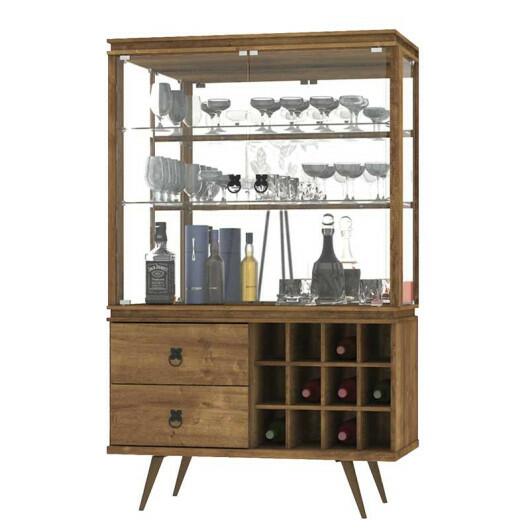 Cristaleira com Adega Canela Ametista Mirarack