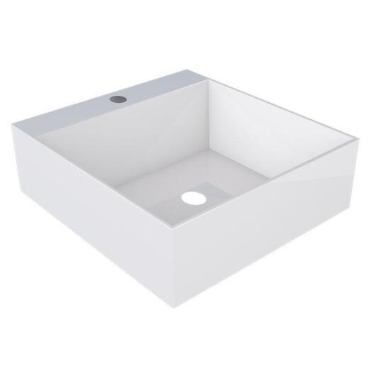 Cuba Para Banheiro 35x37 Mármore Sintético Cubo Cozimax Branco