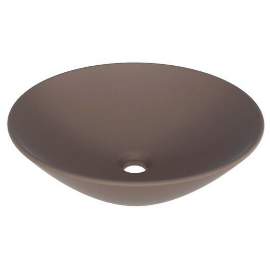 Cuba de Louça Para Banheiro Redonda 35x35 Cuia Cozimax Marrom