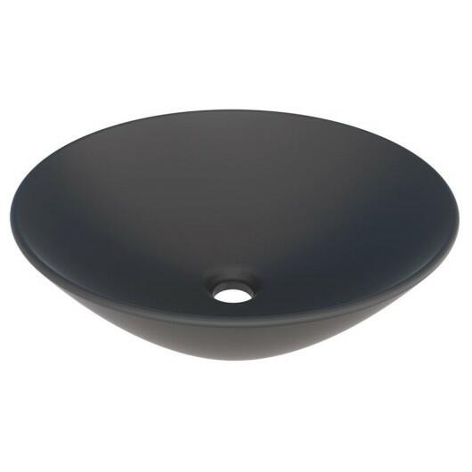 Cuba de Louça Para Banheiro Redonda 35x35 Cuia Cozimax Preto