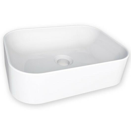 Cuba Para Banheiro Oval 39x29 Mármore Sintético Luna Cozimax Branco