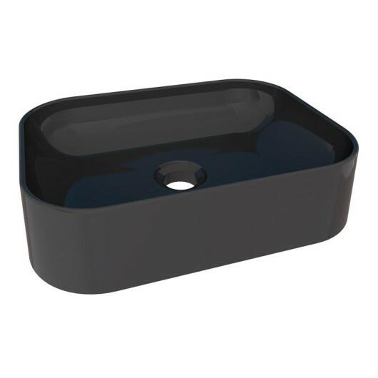 Cuba Para Banheiro Oval 39x29 Mármore Sintético Luna Cozimax Preto