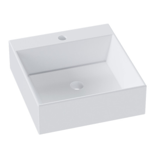 Cuba Para Banheiro 35x37x11cm Mármore Sintético Cubo Cozimax Branco