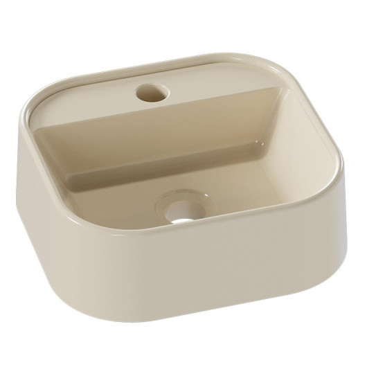 Cuba Para Banheiro 33x31x11cm Mármore Sintético Duna Cozimax Areia