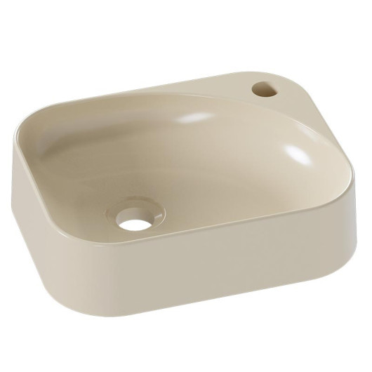 Cuba Para Banheiro 37x30x9cm Mármore Sintético Libra Cozimax Areia