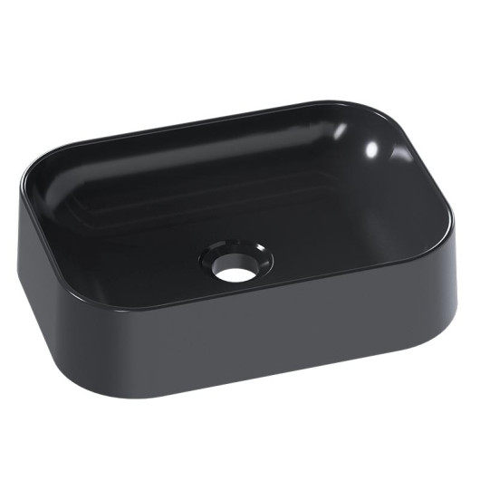 Cuba Para Banheiro 39x29x10cm Mármore Sintético Luna Cozimax Preto