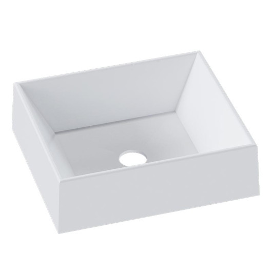 Cuba Para Banheiro 31x27x10cm Mármore Sintético Prisma Cozimax Branco