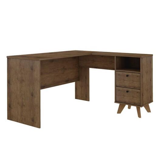 Escrivaninha em L de Canto 136x126 Havana Gelius Madeirado