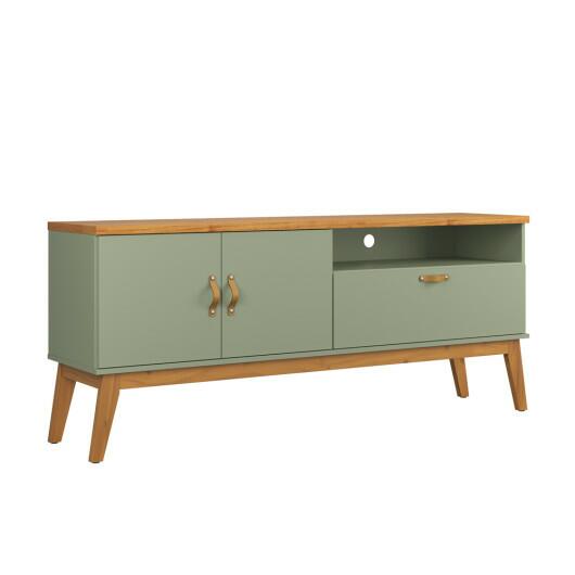 Rack Sala Quarto 160cm Para TV 60 Sirius 1.6 Patrimar Alecrim/Cinamomo