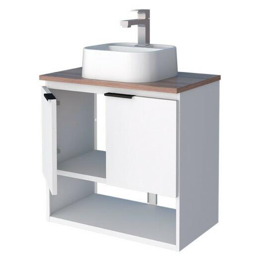 Gabinete Para Banheiro Aço Pequi 60 Com Cuba Duna Cozimax Cozimax 