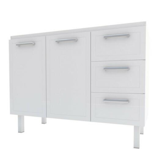 Gabinete de Pia 120 Apolo Flat 3G Cozimax Branco 