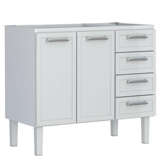 Gabinete de Pia 120 Apolo Flat 4G Cozimax Branco 