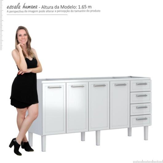 Gabinete de Pia 200 Apolo Flat 4G Cozimax Branco