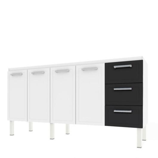 Gabinete de Pia 200 Apolo Flat 3G Cozimax Branco/Preto