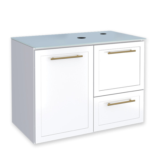 Gabinete Para Banheiro Aço 77x56x45cm Sem Cuba Jambo 80 Cozimax Branco