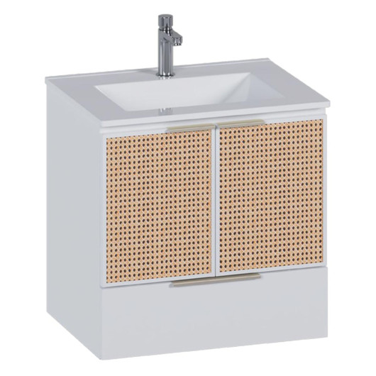 Gabinete Para Banheiro em Aço 60x60x46cm Com Lavatório Karite 60 Cozimax Branco