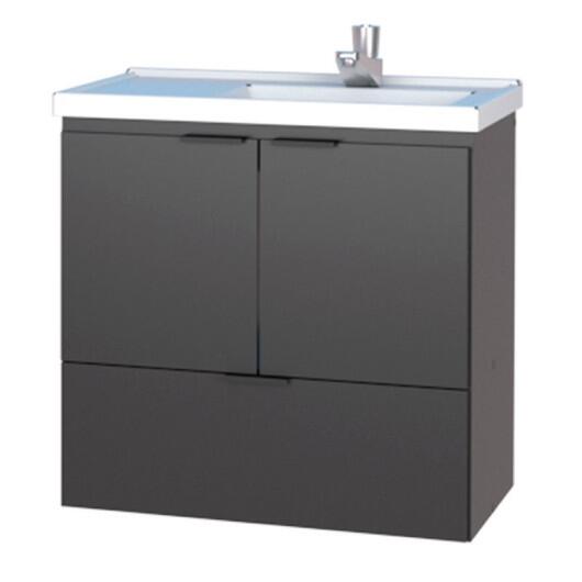 Gabinete Para Banheiro Madeira Lis 60 Com Lavatório Cozimax Preto