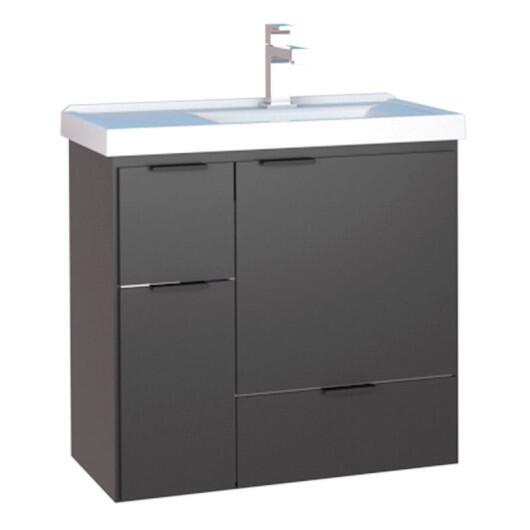 Gabinete Para Banheiro Madeira Orquídea 60 Com Lavatório Cozimax Preto