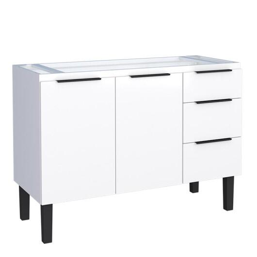 Gabinete de Aço Para Pia 120cm 2 Portas 3 Gavetas Júpiter Cozimax Branco